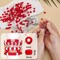 MIIIM 1000PCS 6x9mm Pony Beads Bulk, 4 Styles Red Kandi Beads for Bracelets Making Kit, Hair Braids Crafts for Jewelry Making (Red)